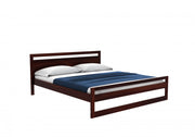 Oraxen Sheesham Wood Queen Size Bed Without Storage (Walnut Finish)