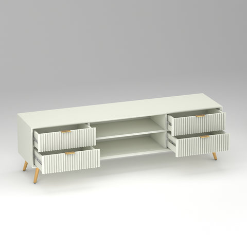 ONIJA Modern TV Unit Cabinet for Living Room | Premium Wooden Media Console with Storage Shelves