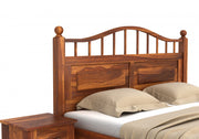Varnak Sheesham Wood Queen Size Bed Without Storage (Honey Finish)