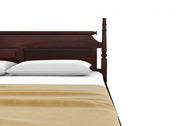 Vrukon Sheesham Wood Queen Size Bed Without Storage (Walnut Finish)