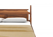 Vrukon Sheesham Wood King Size Bed Without Storage (Honey Finish)