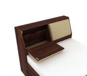 Walken Sheesham Wood Single Bed Without Storage (Walnut Finish)