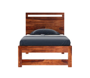 Bacon Sheesham Wood Single Bed Without Storage (Honey Finish)