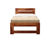 Denzel Sheesham Wood Single Bed Without Storage (Honey Finish)