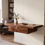 onija  The Mid-Century Modern Solid Wood Floating study  & Writer's Desk