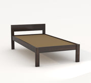 Slatty Sheesham Wood Single Bed Without Storage (Walnut Finish)