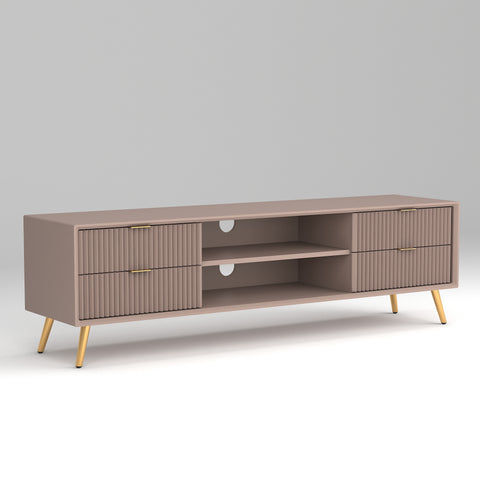 ONIJA Modern TV Unit Cabinet for Living Room | Premium Wooden Media Console with Storage Shelves