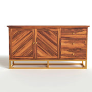 Ulventhor Sheesham Wood Cabinet and Sideboard (Honey Finish)