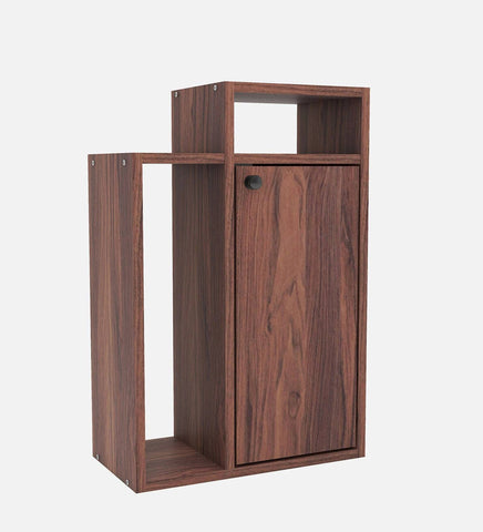 ONIJA Wooden Bedside Table/Wooden Side Table For Bed Room Engineered Wood Bedside Table  (Finish Color - Walnut, Knock Down)