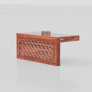 Onija Sheesham Wood Center Table With Stools (Natural Finish)