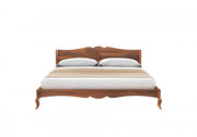 Sthavik Sheesham Wood King Size Bed Without Storage (Honey Finish)