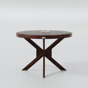Onija Modern Round Wooden Dining Table Set 4 Seater | Premium Dining Furniture