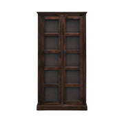 onija Solid Wood Vista Book Shelf Wooden with Acrylic Glass Door