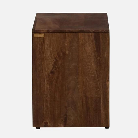ONIJA  Sheesham Wood Bedside Table with Cane Drawer | Modern Storage Nightstand | Rattan Drawers Mid Century Night Stand for Living Room