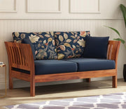 ONIJA Solid Sheesham Wooden 2 Seater Sofa Natural Finish