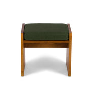 ONIJA Stool/Seat/Ottoman/Bench in Solid Sheesham Wood Stool with Cushion | Sitting Chair with Foam seat (Green)