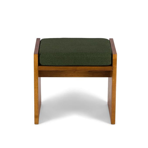 ONIJA Stool/Seat/Ottoman/Bench in Solid Sheesham Wood Stool with Cushion | Sitting Chair with Foam seat (Green)