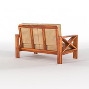 ONIJA Solid Sheesham Wooden 4 Seater Sofa Set for Living Room, 2+2 Seater Sofa Sets   Honey Finish