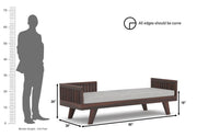 ONIJA Solid Wood Sofa 3 Seater Sofa Diwan Bed (Without Mattress)