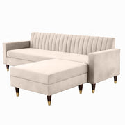 Modern Cream L-Shaped Sectional Sofa