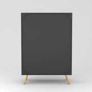 Zenvay HDMR Premium Wood Sideboard Cabinet (Black)