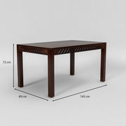 ONIJA  Wooden 6 Seater Dining Table Set