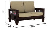 ONIJA Solid Sheesham Wood Sofa Set 2 Seater