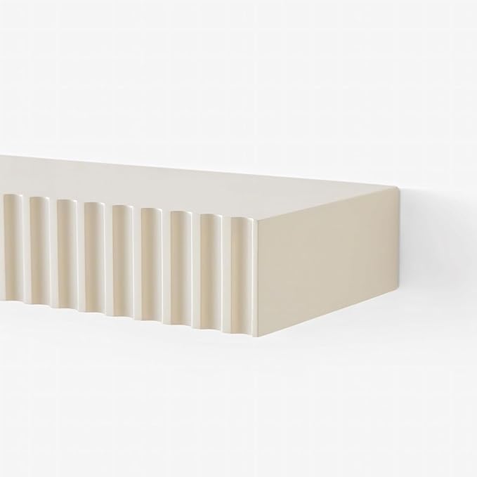 ONIJA  Wooden 12 Inch Wall Shelf for Living Room | Wall Mounted Kitchen Shelf | Wall Rack for Home Decor | Wall Mount Floating Shelves | Premium HDMR Wood, Pack of 1, White