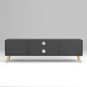 ONIJA HDMR Premium Wood TV Unit for Living Room(Black)
