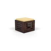 ONIJA Furniture Solid Sheesham Wood Coffee Table with 4 Stool