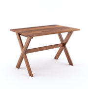 6 Seater Wooden Dining Table Set with Upholstered Chairs
