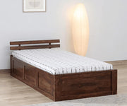 Orvion Sheesham Wood Single Bed With Storage (Honey Finish)