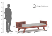 ONIJA Solid Wood Sofa 3 Seater Sofa Diwan Bed (Without Mattress)