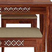 Solid Wood Dining Table Set with 4 Chairs & Bench