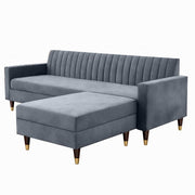Modern Grey L-Shaped Sectional Sofa