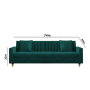 ONIJA Modern 3 Seater Sofa – Dark Teal