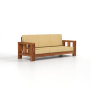 ONIJA  Sheesham Wood Sofa Set 5 Seater Finish: Honey