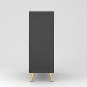 Zenvay HDMR Premium Wood Sideboard Cabinet (Black)