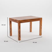 4 Seater Wooden Dining Table Set with High Back Chairs