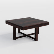 onija Solid Sheesham Wood Coffee Table  with 4 Cushioned Stools