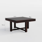 onija Solid Sheesham Wood Coffee Table  with 4 Cushioned Stools