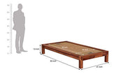 ONIJA Sheesham Wood Single Size Bed Without Storage