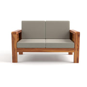 ONIJA Solid Sheesham Wooden 6 Seater Sofa for Living Room | Solid Wood Sofa with Cane Side Panel | Rosewood Sofa Set for Home & Office | Lounge (Honey)