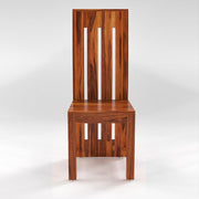ONIJA Solid Sheesham Wood Dining Room Sets 4 Seater Poster Dining Table with 4 Chairs Honey Finish