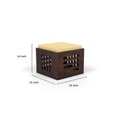 ONIJA Furniture Solid Sheesham Wood Coffee Table with 4 Stool