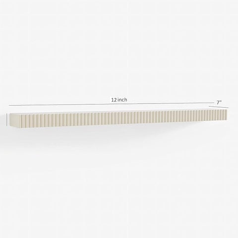 ONIJA  Wooden 12 Inch Wall Shelf for Living Room | Wall Mounted Kitchen Shelf | Wall Rack for Home Decor | Wall Mount Floating Shelves | Premium HDMR Wood, Pack of 1, White