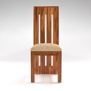 ONIJA Solid Sheesham Wood Dining Room Sets 6 Seater Poster ining Table with 4 Cushions Chairs & 1 Bench  Honey Finish