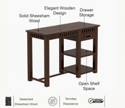 Onija Sheesham Wood Study Desk with Drawer & Open Storage