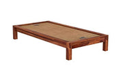ONIJA Sheesham Wood Single Size Bed Without Storage