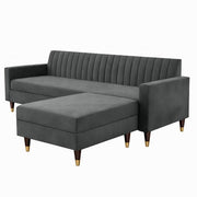 Modern Grey L-Shaped Sectional Sofa